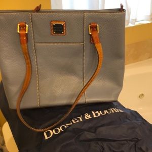 Dooney & Bourke blue pebble grain leather handbag